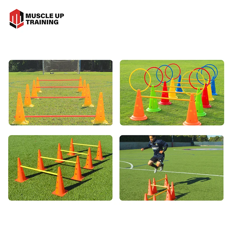 Adjustable Soccer Training Agility Speed Hurdle Cone Set