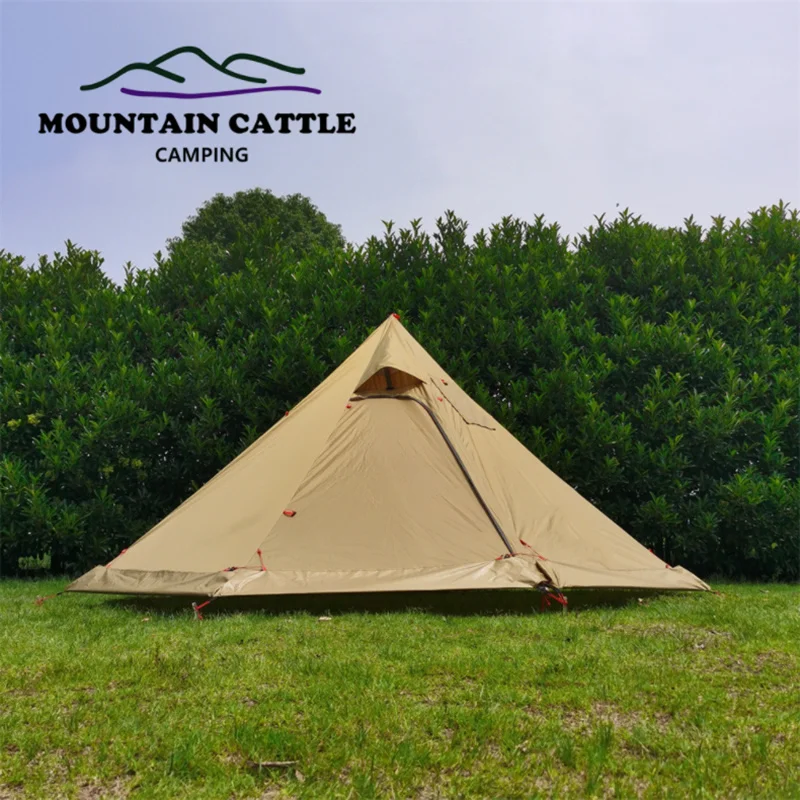 MCETO Pyramid Octagon Shape Hot Tent Adventure Wild Camping Tent With Stove Hole Hunting Hiking Snow Skirt Big Space 400PRO