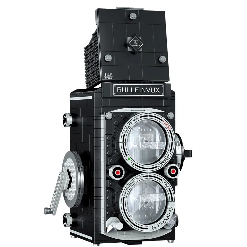 Chinese Building Block Tide Play Classic Retro Old-Fashioned Camera Simulation Film Slr Camera Assembly Difficult Toys