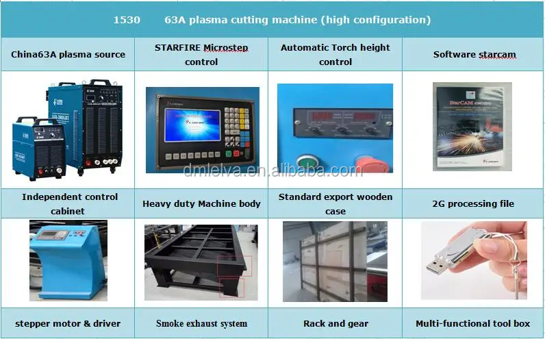 1500x3000mm metal plasma  iron steel cutter cnc cutting machine
