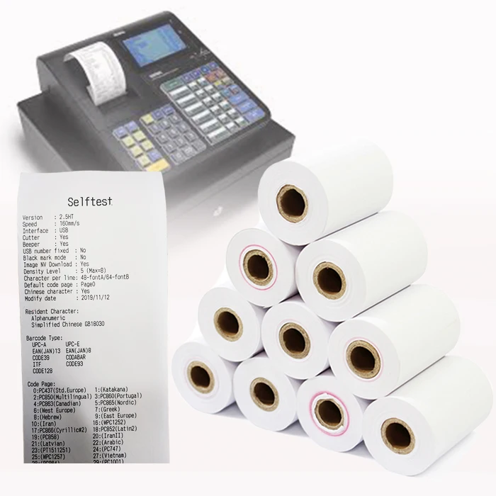 Thermal paper cash register roll 80x80 80x70 receipt paper roll 57x40 57x38