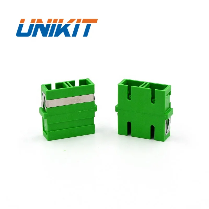 FTTH Accessories Flangeless Duplex SM Fiber Optic Coupler without Flange for Fast Connector 2 Port SC APC Fiber Optic Adapter