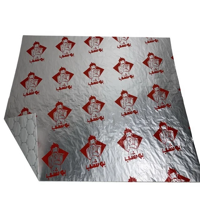 
sandwich aluminum foil coated wax paper for fast food burger sandwich wrap 