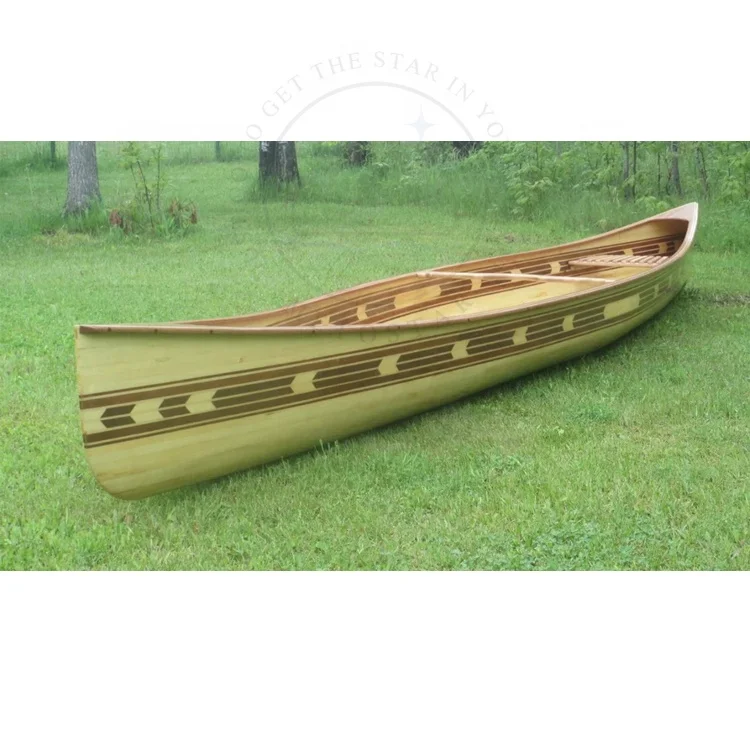 Wooden Canoe boat Manufacturer 16ft Canoe/kayak with 2 Seats fishing canoe