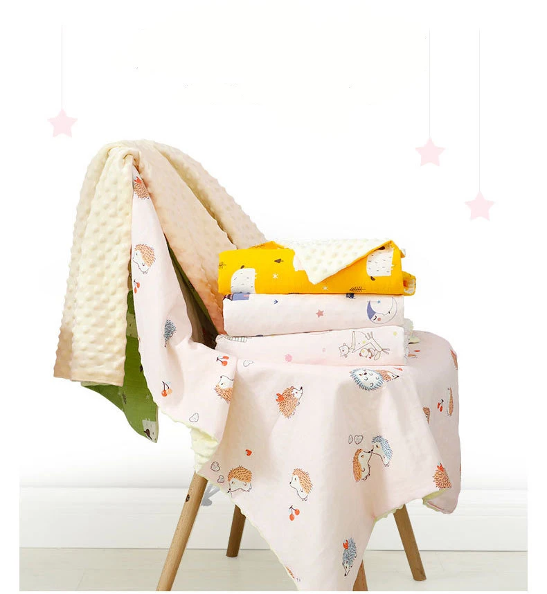 
wholesale microfiber cotton bamboo minky quilt dot cooling kids weighted blanket for baby 