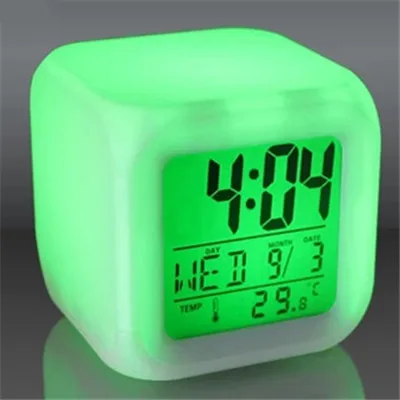 Best Promotional Gift, 7-color Led Light Digital Calendar Clock Gifts