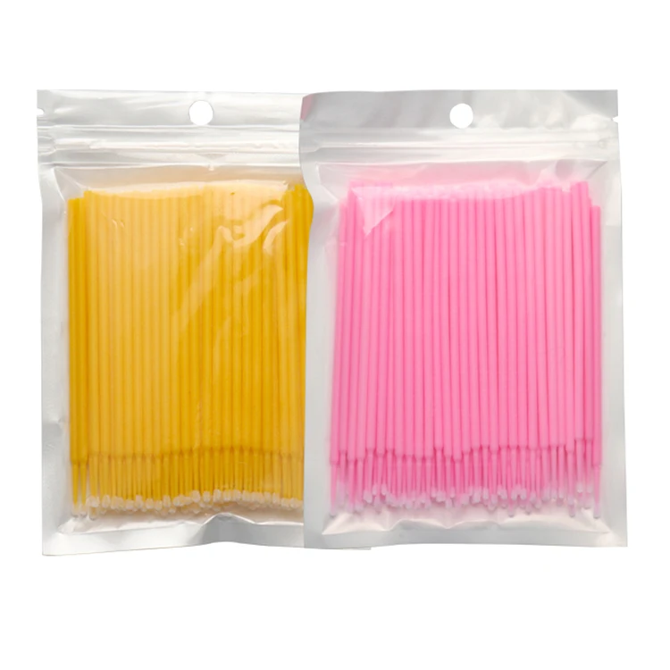 2022 New Disposable Micro Brush Eyelash Extension Brush Wholesale Colorful Disposable Applicator Dental Micro Swab Brush