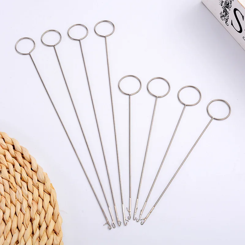 Stainless Steel Sewing Loop Turner Hook Turning Fabric Tubes Strap Belt Strips Handmade DIY Quietling Tool Accessories