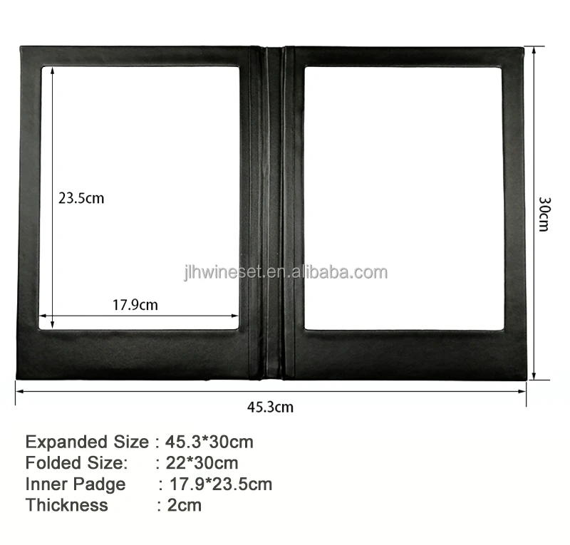 custom menu covers leather restaurant PU smooth leather menu holder board
