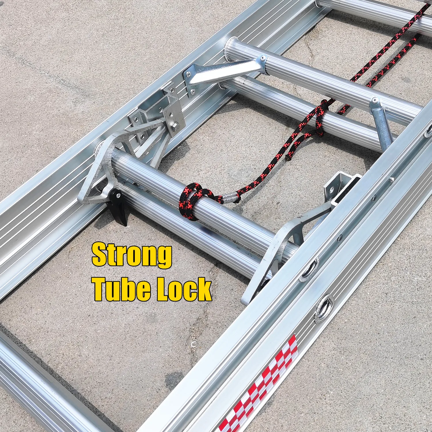 EN 131 Durable Easy Pull With Ropes 2 Section Aluminum Extension Ladder