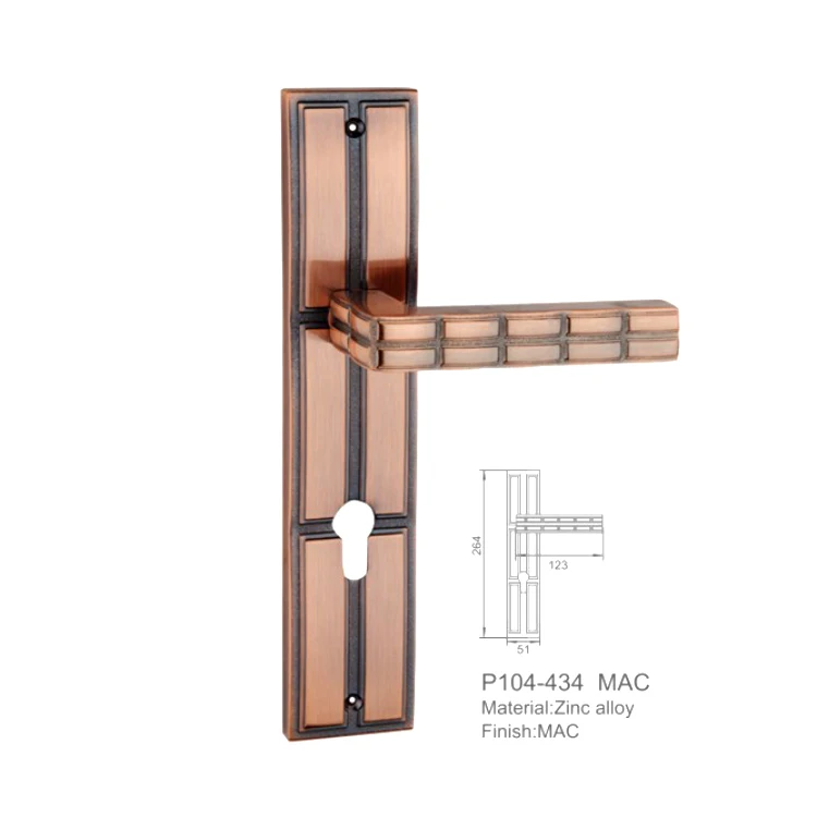 High quality luxury security zinc alloy door handles