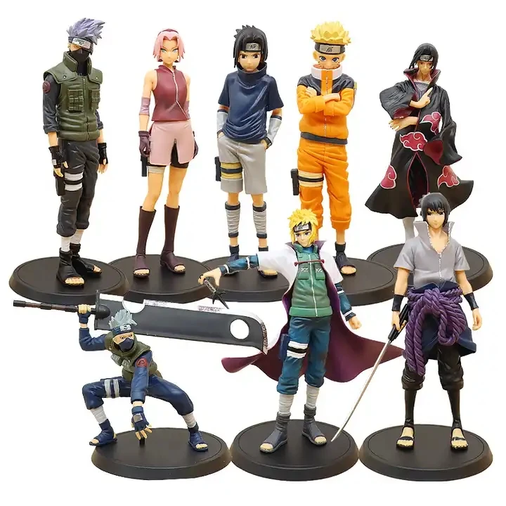16 style  Anime Na ruto action Figure  pvc Model toys Kakashi Sasuke Action Figure With Color Box For Kids Gift