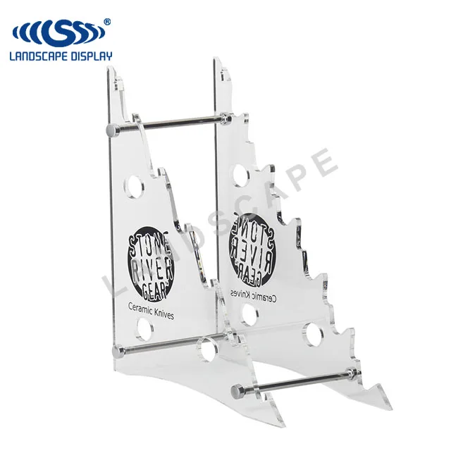 New design acrylic knife display stand / plexiglass knife display holder / knife holder