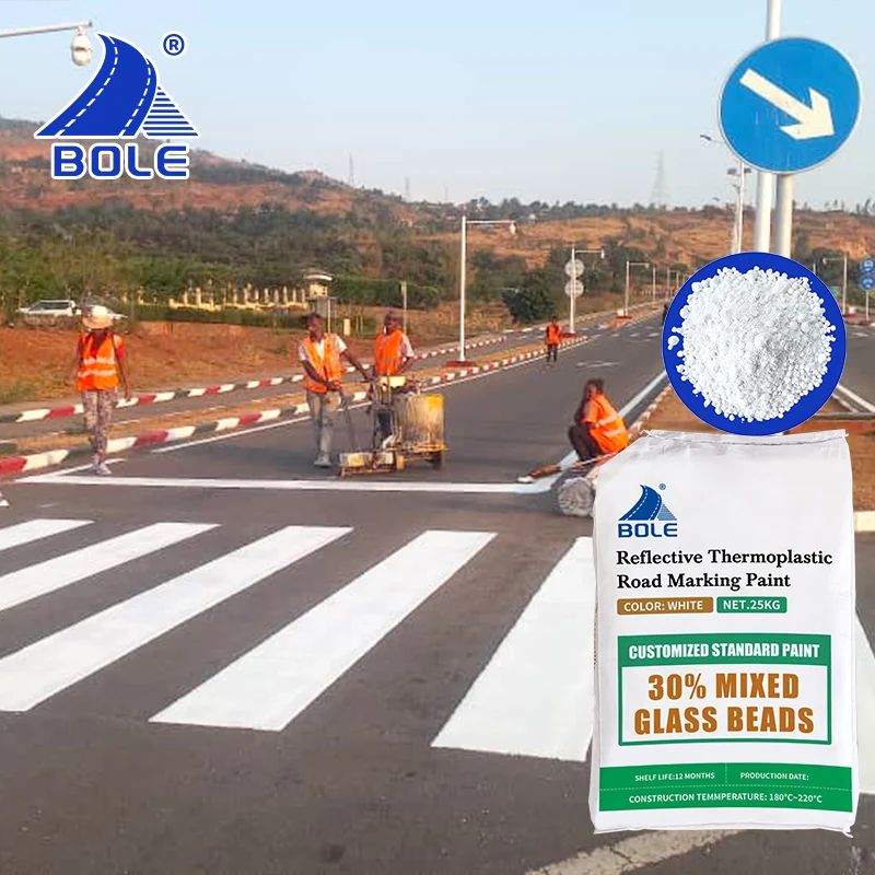 White Long Service Life British Standard Thermoplastic Road Marking Paint 3-5 Minutes Quick Drying Road Paint