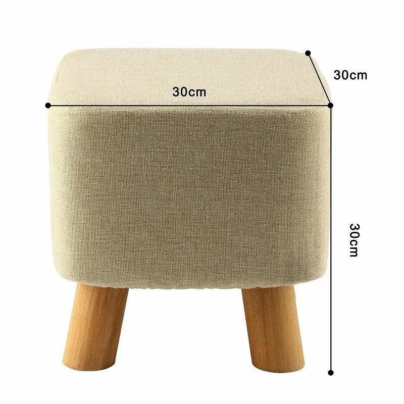 Pouffe solid small wood stool knitted Modern Ottoman Stool Boho Design Pouf Woven Tufted Moroccan Foot Stool Poufs