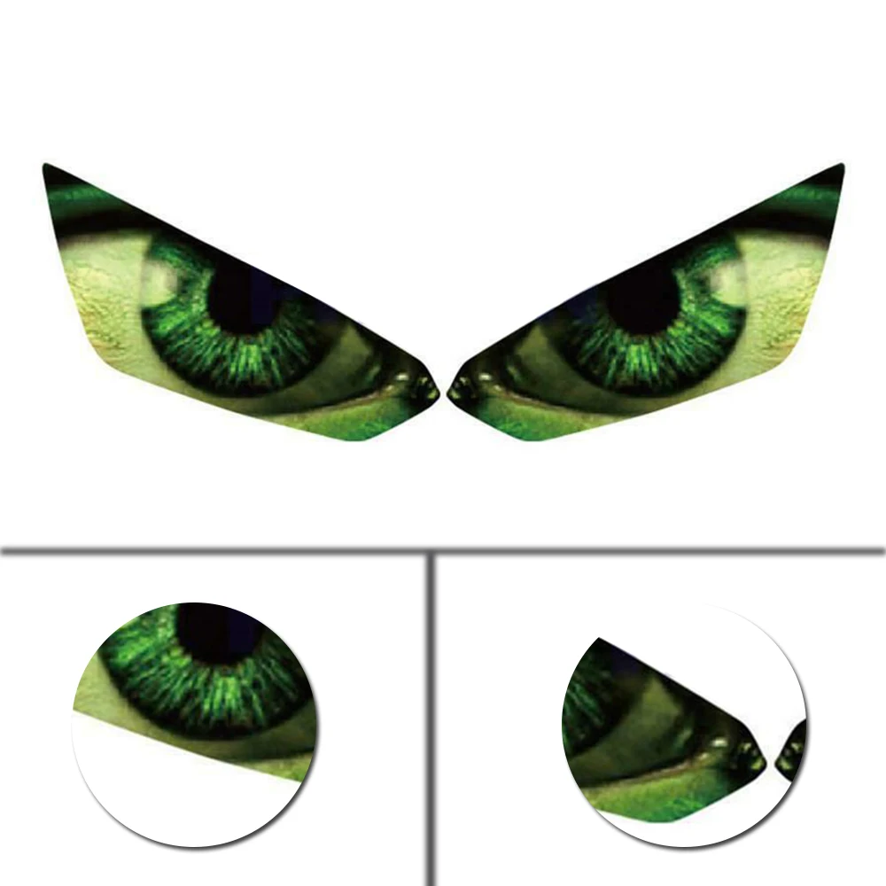 High Quality For Kawasaki Z1000 2014-2016 Headlight Protection Stickers Green Eye Decal DIY