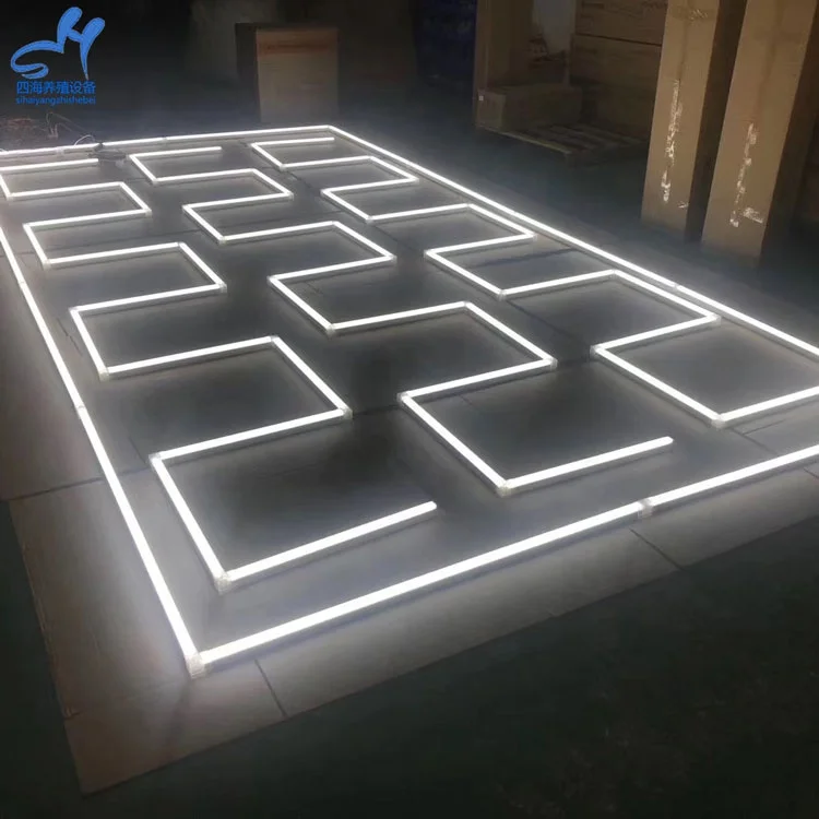 Garage Hexagrid Interior Inspection Auto Car Tunnel Detailing Lights Hand Work Led Linear Hexagon Ceiling Detailing Light