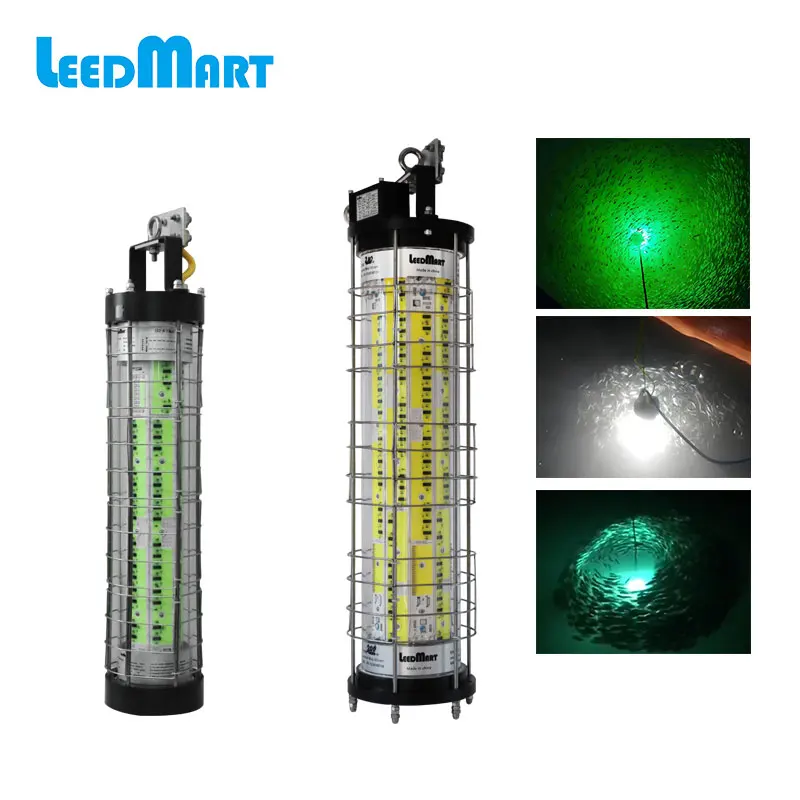 220v-380v   300W 500W 1000W 1500w 2000w 3500w LED Night Fishing Lights Underwater Attracting underwater green Fishing Light