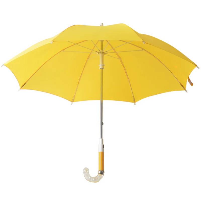 Fashion 19 inches radius children draw small umbrella for kids led handle umbrella