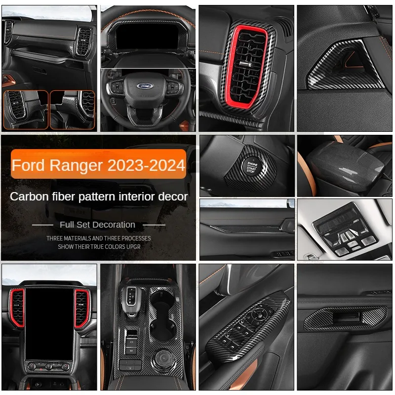 Center Console Cover Compatible with 4x4 Ford Ranger 2023 2024 Armrest Protector Interior Accessories