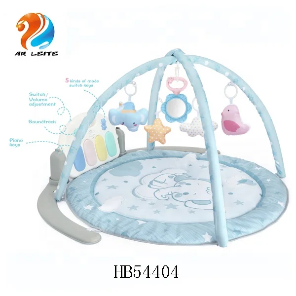 Wholesale Factory Price Round Baby Crawling Activity Gym Play Mat Pedal Piano Musical Fitness Gym Carpet