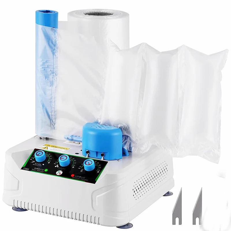 2024 Mini Portable Air Bubble Pillow Cushion High Output Packing Machine for Film Rolls