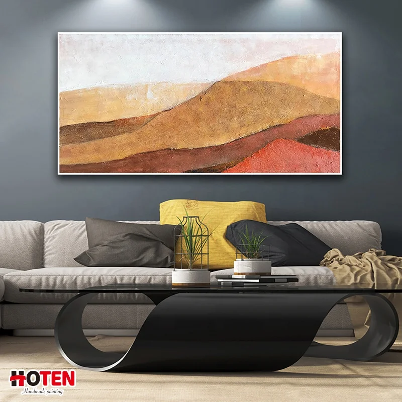Customization artworks home decor wall art painting Hand painted landscape sunset mountain canvas art oil painting