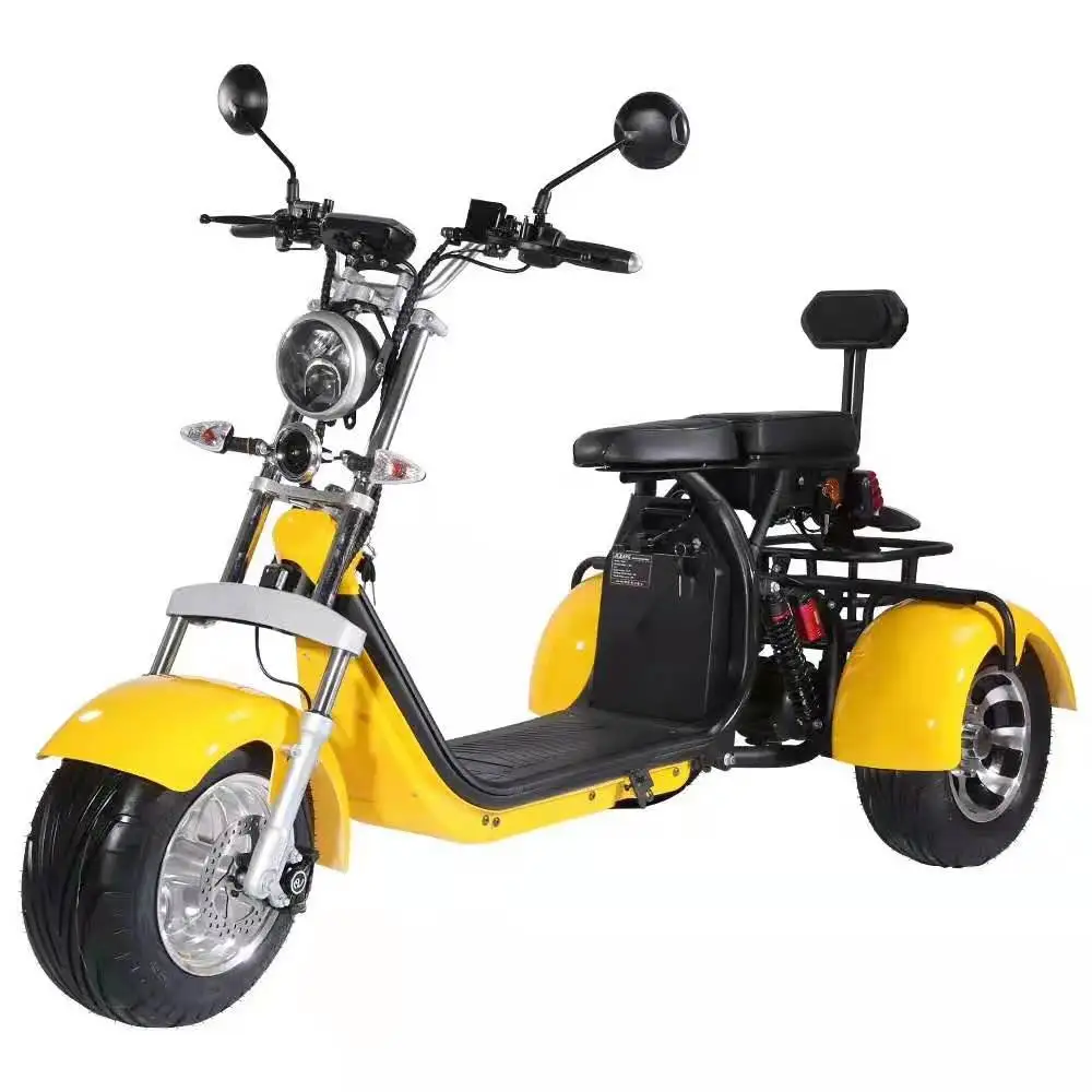 Hot Selling warehouse Adult three wheel bicycle Lithium Battery 60V 20Ah citycoco 2000 w tricycle electric scooter