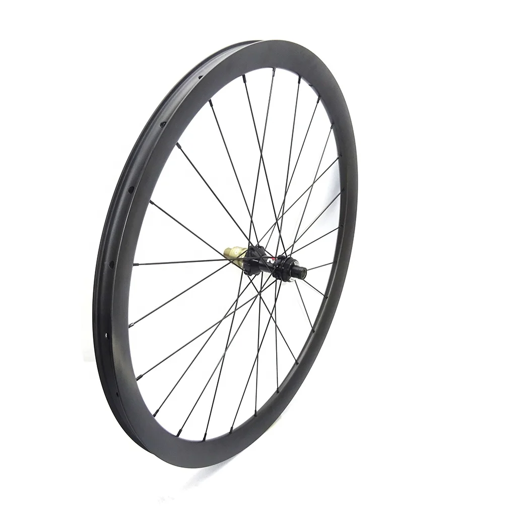 7-Tiger 35mm Customized Gravel Bike Cyclocross Cycle Carbon Wheels Disc Brake Center Lock Type Tubeless Tire