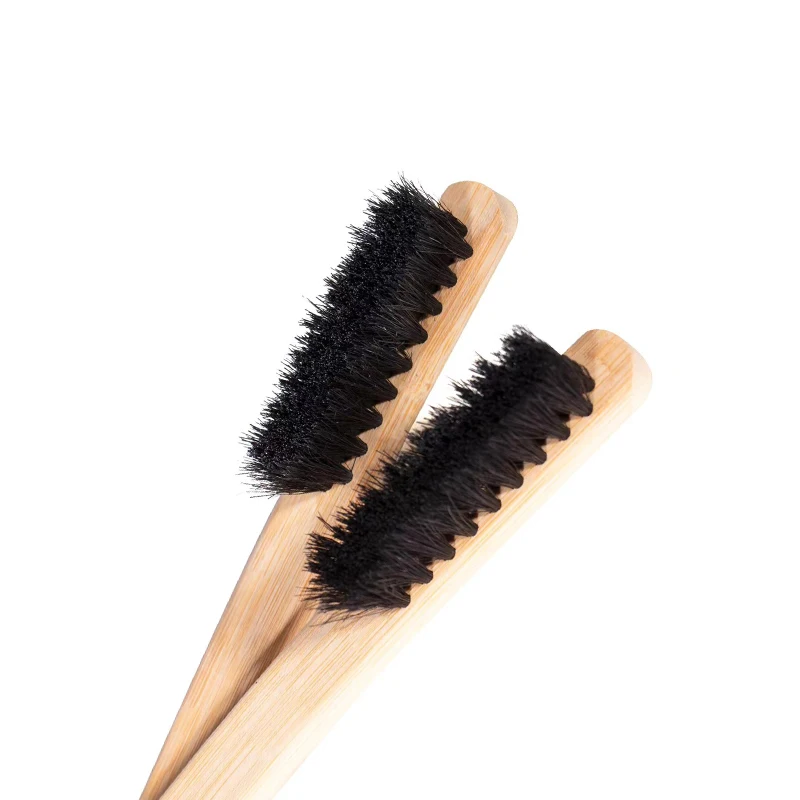 40CM Car Engine Tire Wheel Rim Cleaning Brush Long Bamboo Handle Brush Black Natural Bristl Auto Detailing Washer Brush