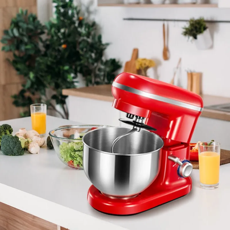 5L 5 liter Best Sale 1000w Powerful Household Electric Stand Mixer with Egg Whisk Dough hook for Baking Cake