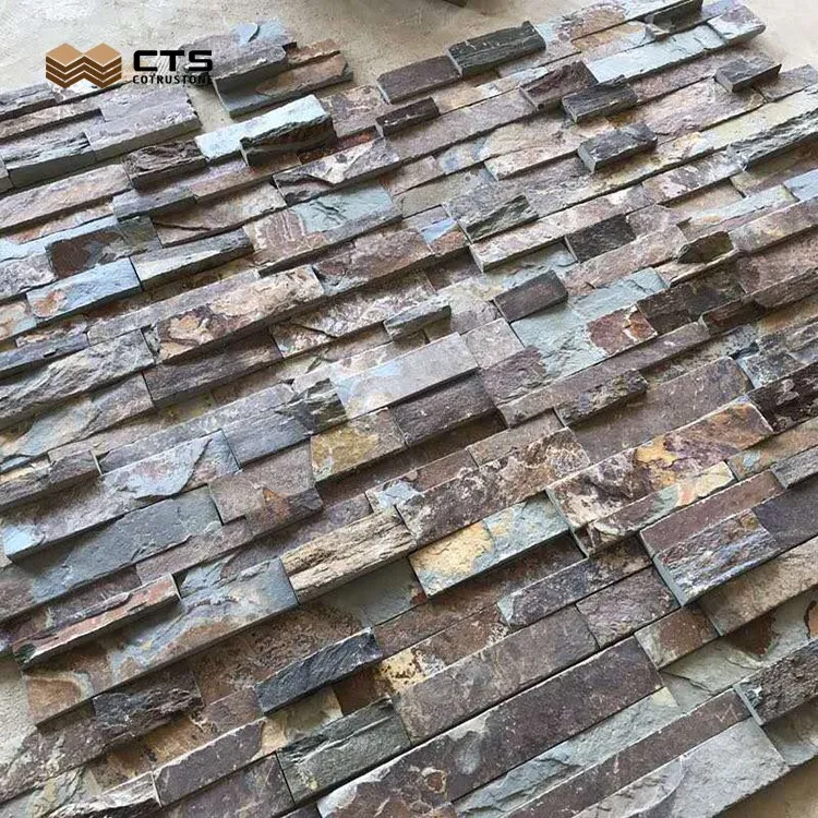 Оптовая продажа дешевые наружные настенные украшения деревенская Культура сланец каменная облицовка дизайн