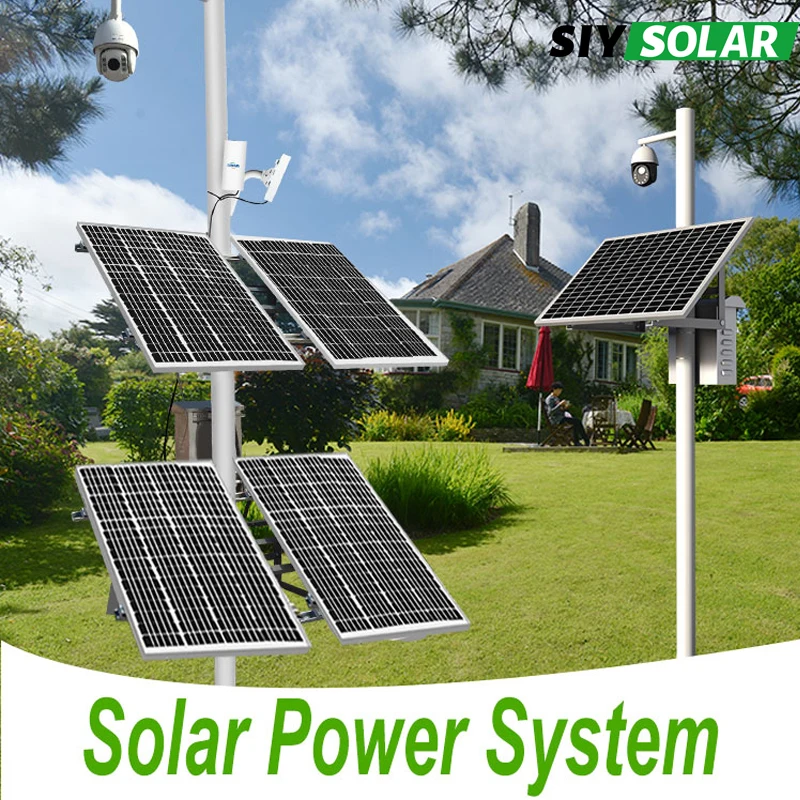 High Rust Resistance Panel DC Solar Kit Outdoor Solar Security Camera With Alarm Solar Systems for Cctv