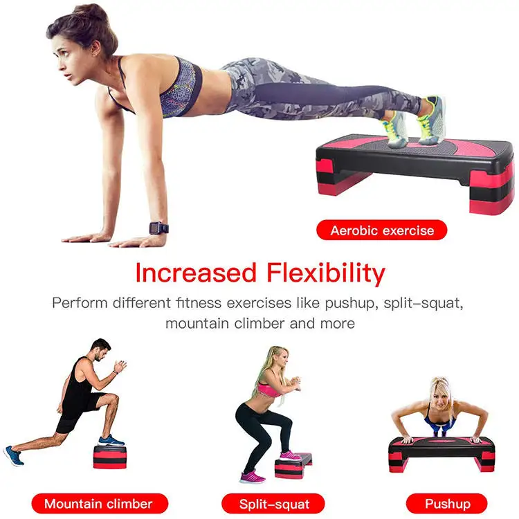 High Quality Aerobic Step Platform Adjustable Exercise Stepper Home Gym Fitness Accessory For Body Workout