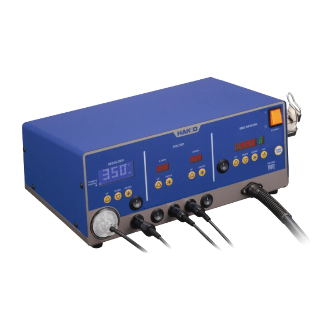 HAKKO Original FR702 4-in-1 Rework System Soldering Iron and Hot-Air SMD Digital Desoldering Station