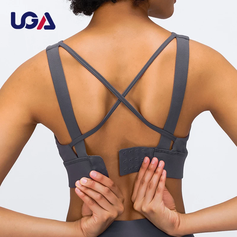 Sports Attire Sexy Gathering Yoga Dance Bra Vest Lady Mesh Patchwork Breathable Fitness Nylon Gym Deportivas Crop Top Bra