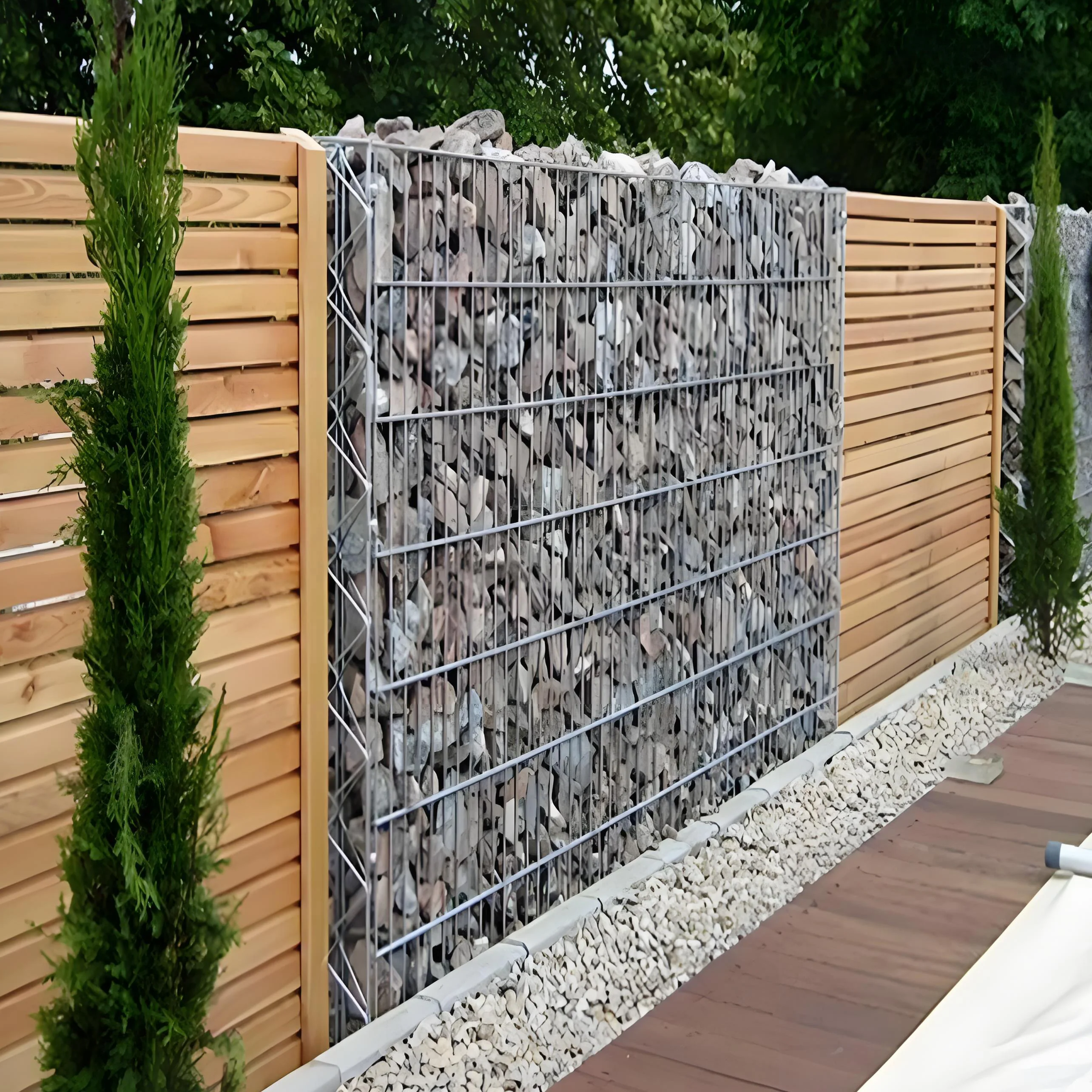 Hot sales Galvanized welded gabion wire mesh for decorate wall with stone
