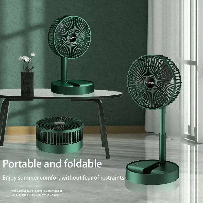 Air Cooling Fan Table Air Circulator Fan Strong Airflow adjustable angle Low Noise Silent folding fan