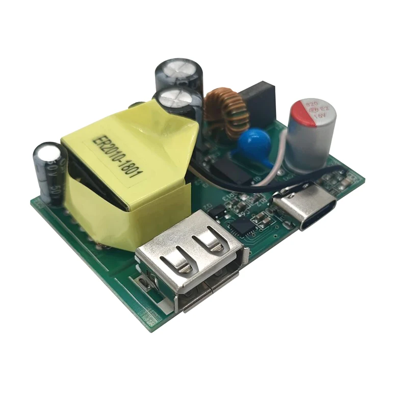 Design Printed Assembly 25 watt 60watt 18w PD20w Type C Dual PD Quick QC 3.0 Charger PCB Pcba For Mobile Phone