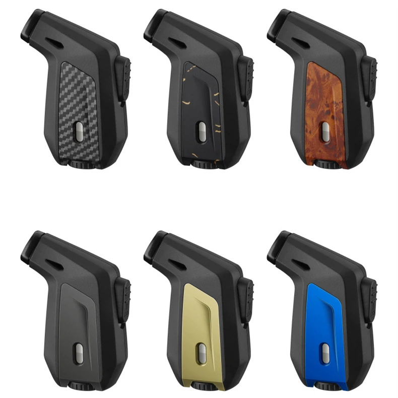 Mini windproof gas torch lighter with safety lock visible window lighter for BBQ cigar