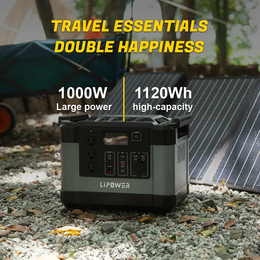 Lipower  LiFePO4 battery 1000w 1120wh portable power station for tools and equipment