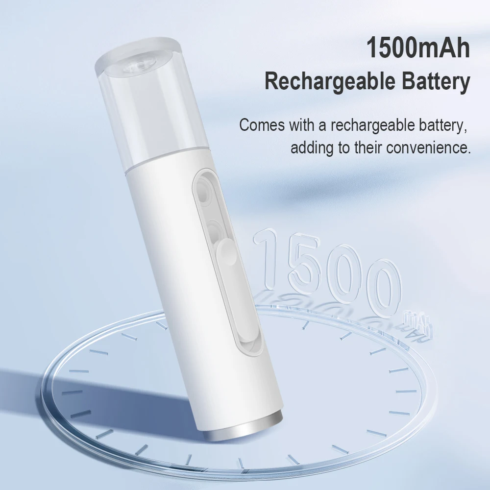 2024 Hot Selling Portable Face Steamer Mini 25ML Water Tank Portable Double Fog Outlet Facial Nano Mist Sprayer