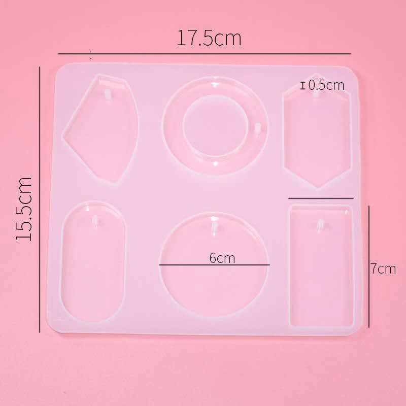 Yiwu Bobao 3D 6pcs basic geometric shape DIY silicone glue plaster clay wax epoxy resin incense accessories craft ornament molds