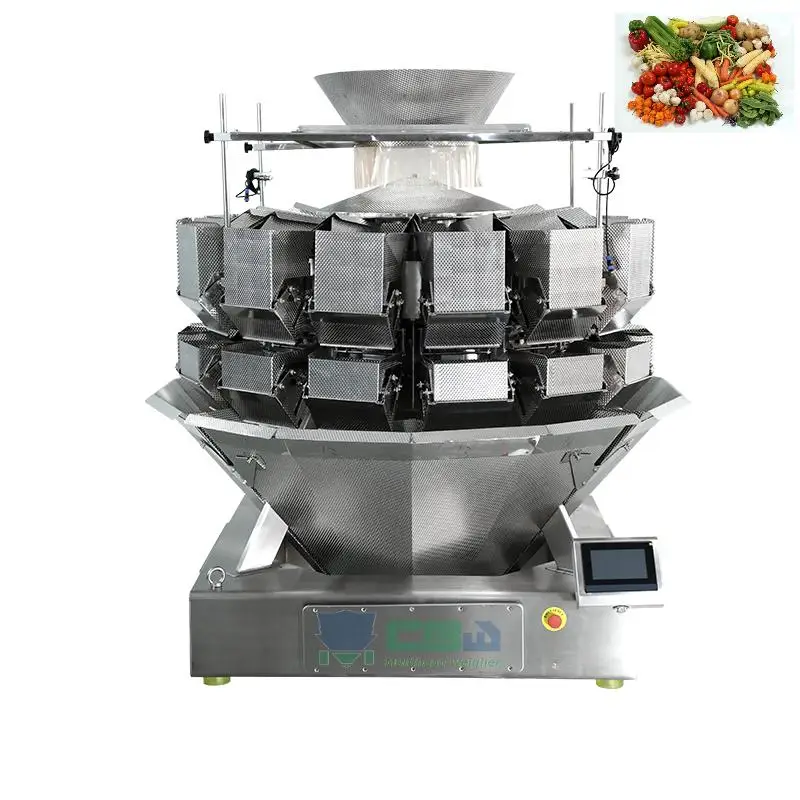 14 head combination weigher chili garlic salad carrot fruit vegetable multihead weighing machine