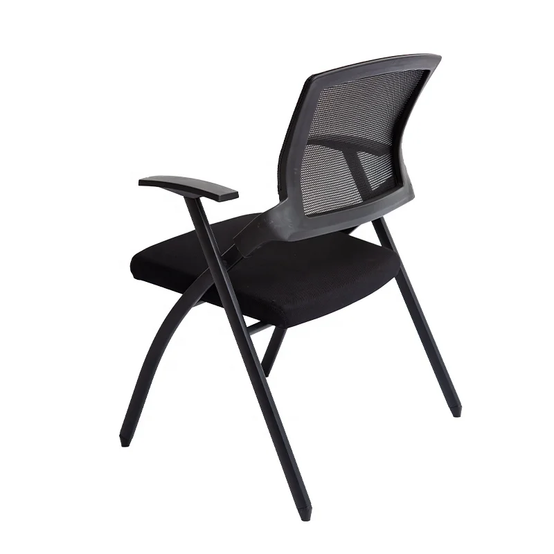 Wholesale Modern Black Mesh Chairs With Arm Rest Folding Comfort Chairs Ergonomic Office Chair