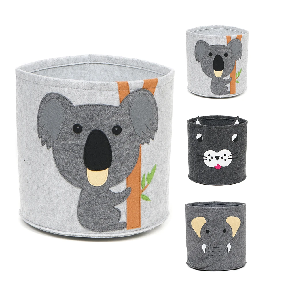 Складная корзина для белья Koala из войлока 30 см хранения игрушек детей коллекция корзин ванной или детской