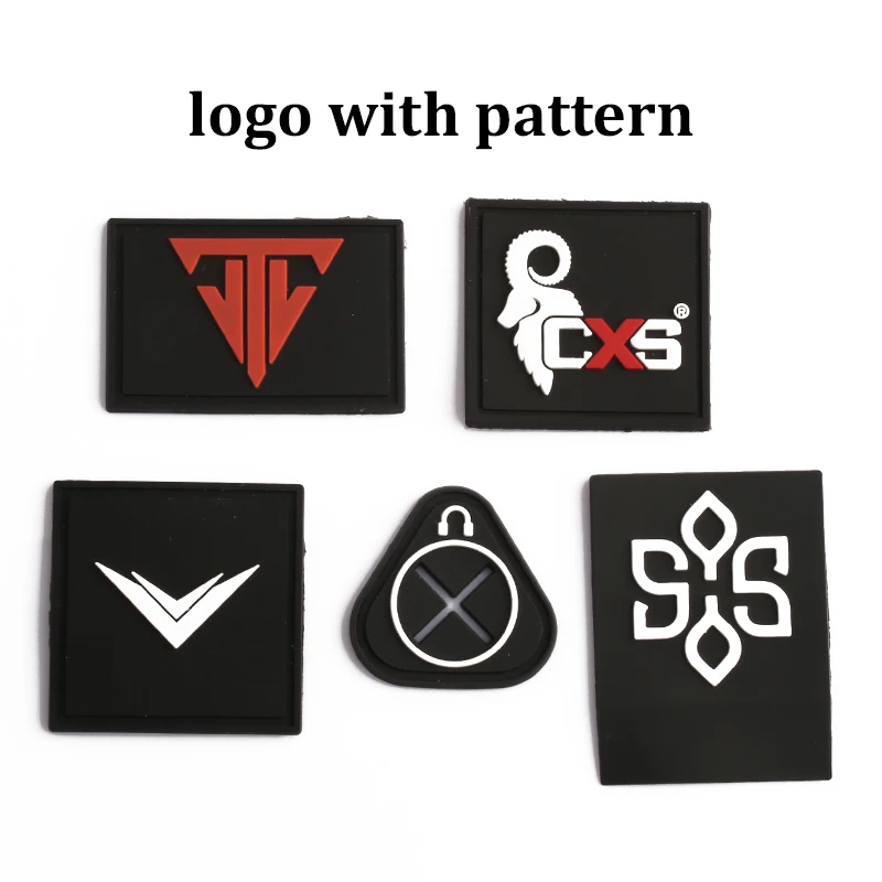 Low MOQ Customized brand logo tag PVC Label for clothing heat-transfer rubber soft silicone label