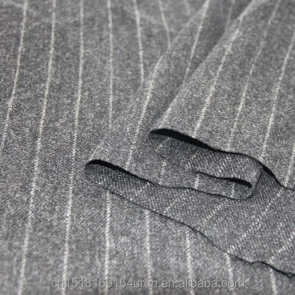 Semi-worsted cashmere vertical stripe woolen cloth one side wrap stitch thin wool fabric leisure fancy woven yarn dyed for suit