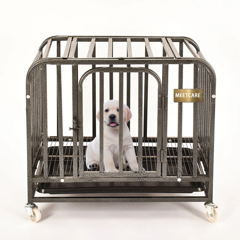Hot Selling Square Tube Durable Portable Pet Outdoor Dog Cages Heavy Duty Dog Cage Dog Cages Metal Kennels With Movable Wheels