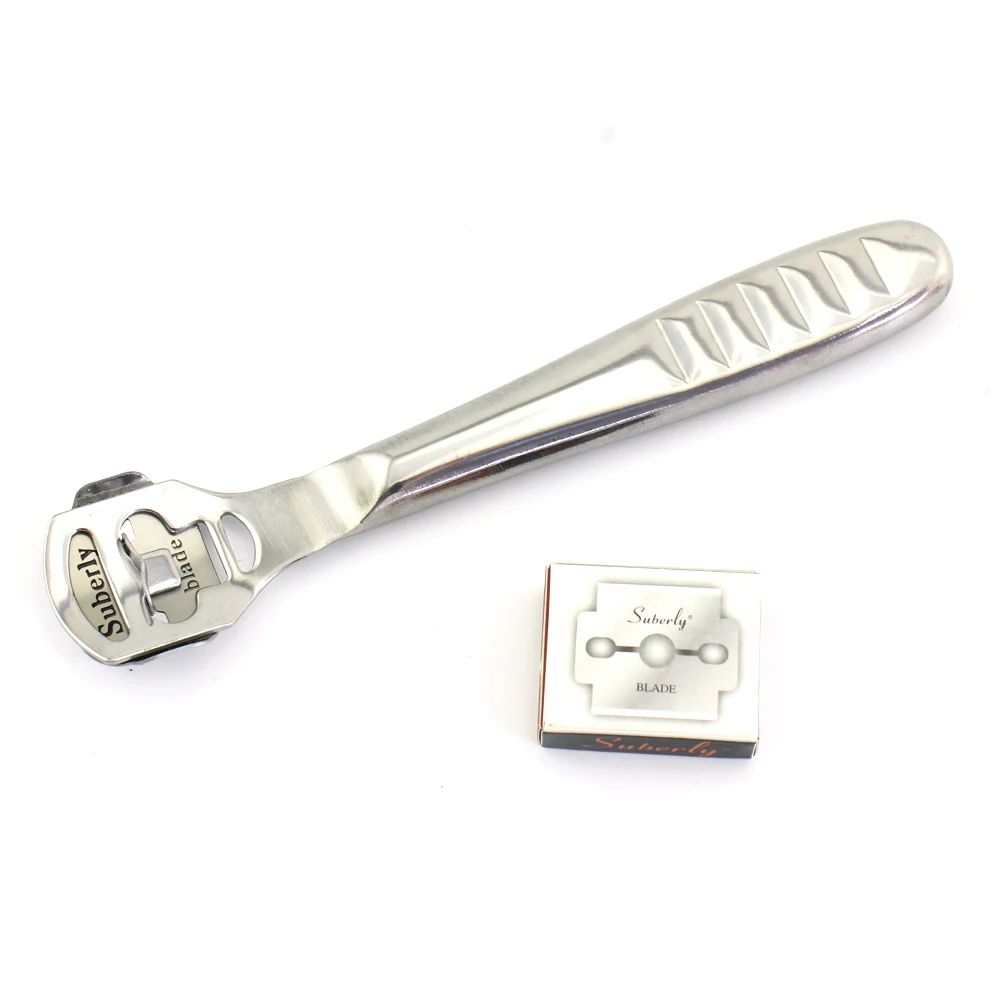 Высококачественная нержавеющая сталь, 10 лезвий для педикюра, средство для удаления мозолей, бритва, инструменты для педикюра